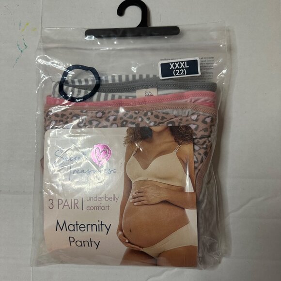 Secret Treasures Maternity XXXL 22 Under the Belly Panties 3 Pack NIP - Picture 2 of 2